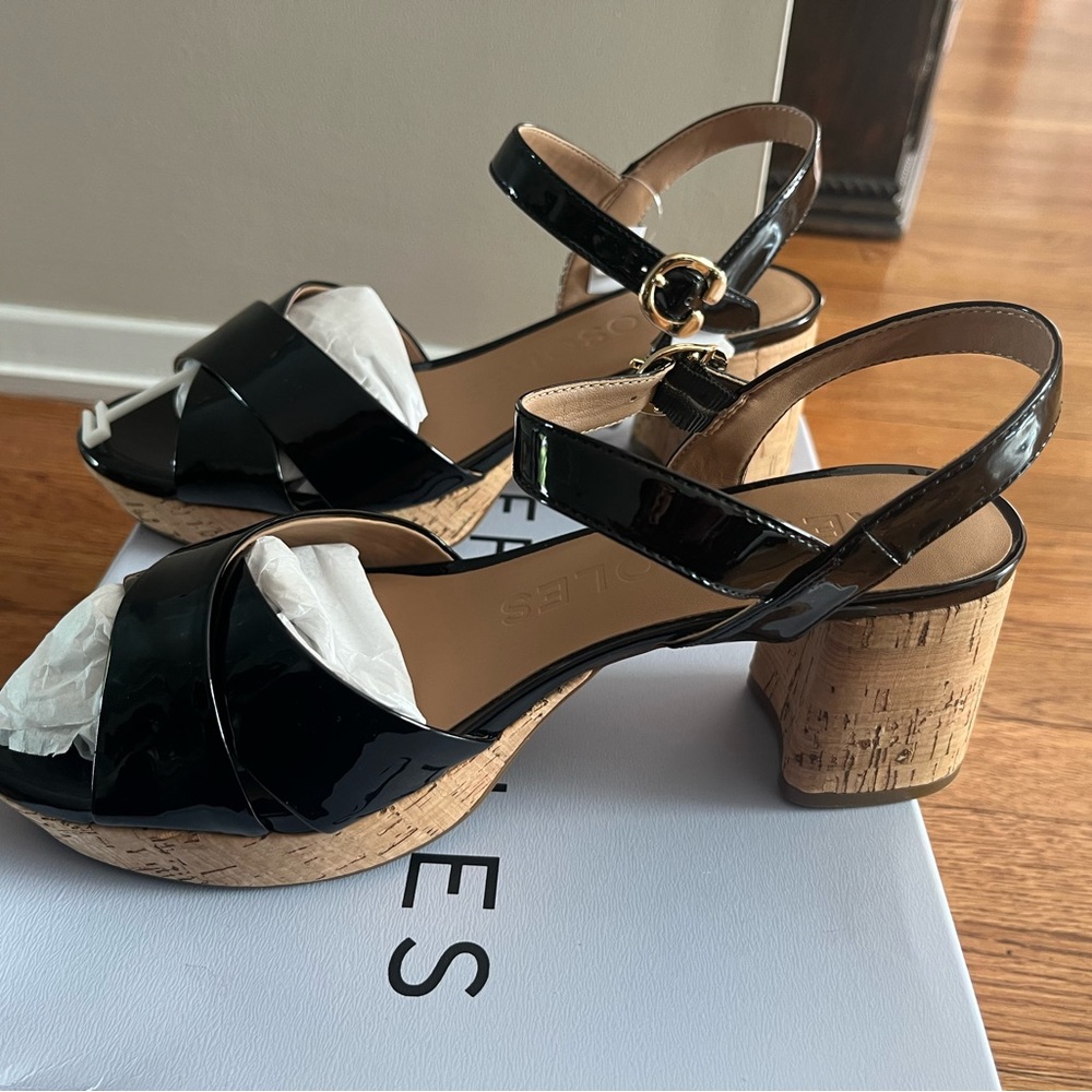 New with tags. Never worn. Elegant Black Patent Leather Sandals size 9